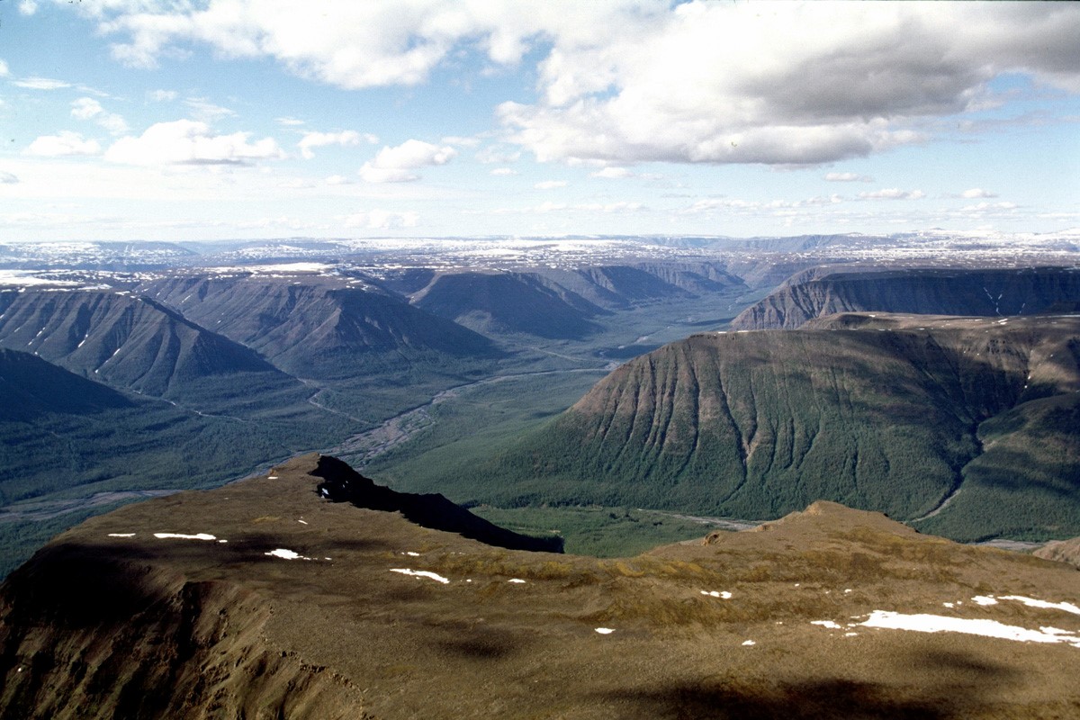 Панорамный вид с плато Путорана